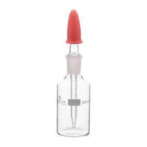 Bottles, Dropping Bottle with Rubber Teat, PP Stopper & Graduated Glass Dropper (Clear)