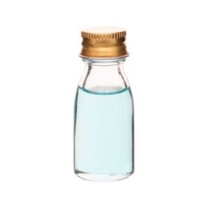 Bottle, McCartney Bijou Narrow Mouth, Clear Neutral Glass, Autoclavable, with Aluminium Screw Cap and Rubber Liner