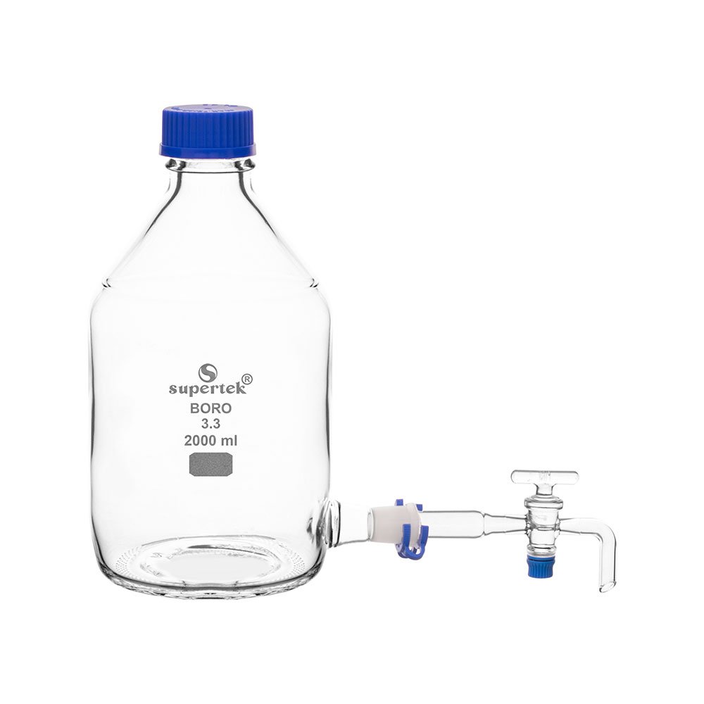 Aspirator Bottle with GL 45 Screw Cap and Stopcock