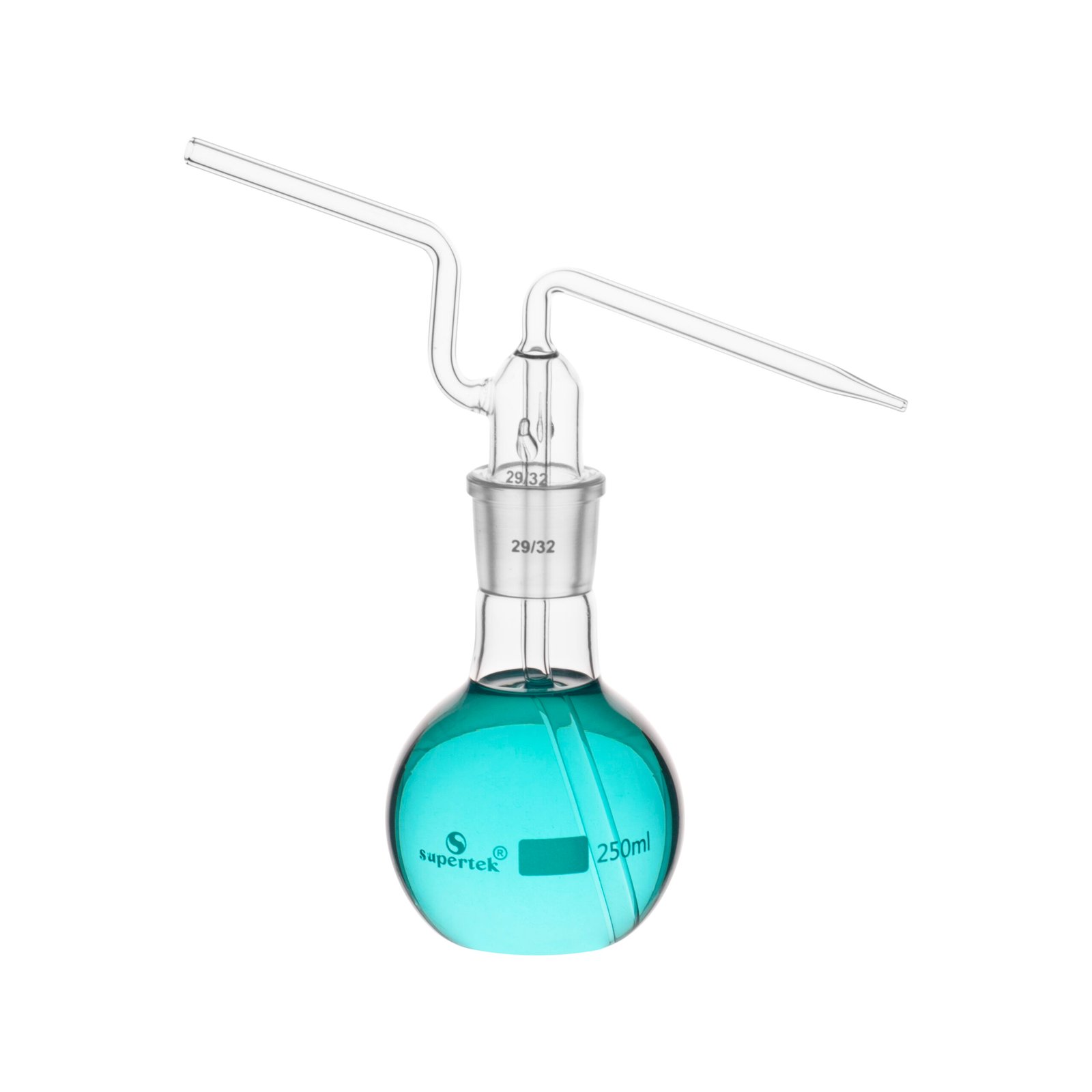 Gas Washing Bottle - Flat Bottom Flask
