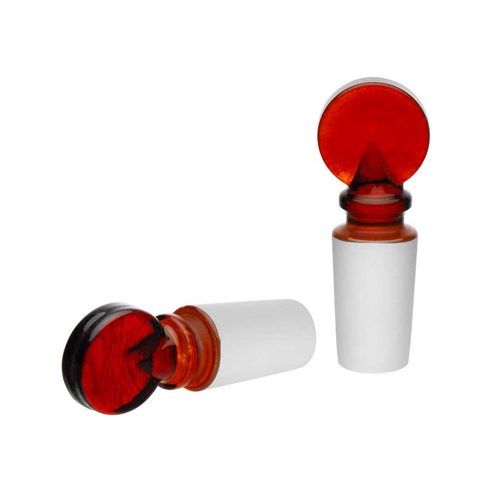 Stopper Amber Solid Penny Head-Long Neck Flasks