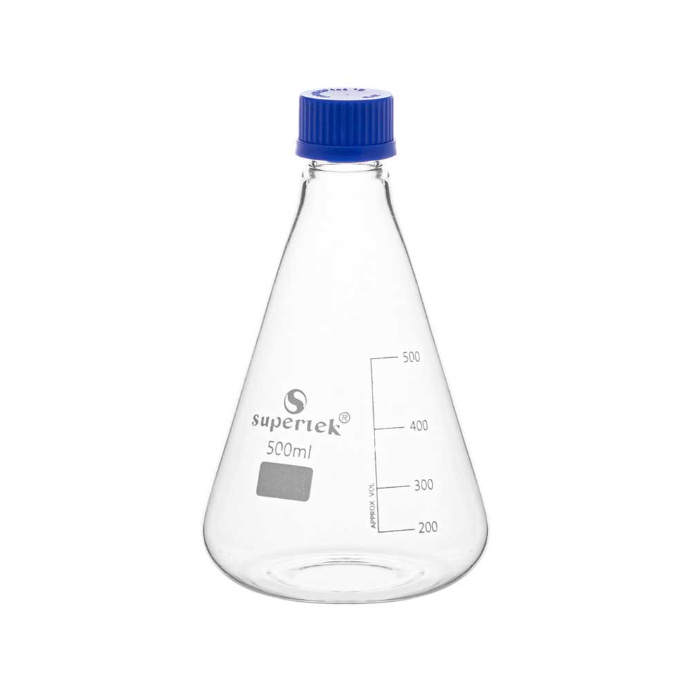 Flask Conical (Erlenmeyer) with Screw Cap