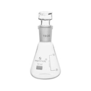 Conical Flask With Ground Joint & Hollow Glass Stopper