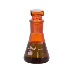 Amber Color Flask Conical with Interchangeable Stopper