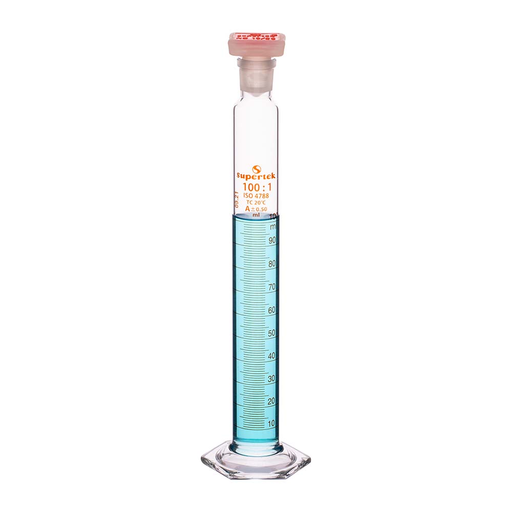 Measuring Cylinder With Hexagonal Base And Interchangeable 