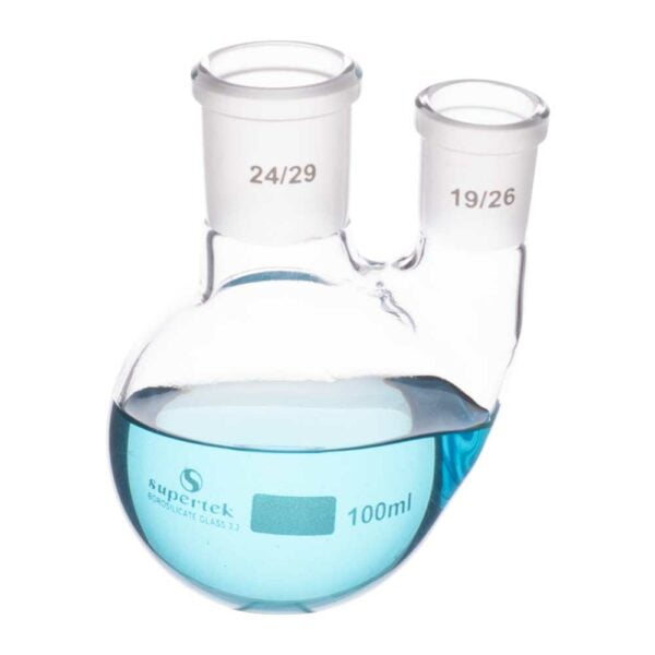 round flask flat base 2 necks 100ml bulk lab supplies chemistry Twin- and  triple-neck types retort erlenmeyer Flask