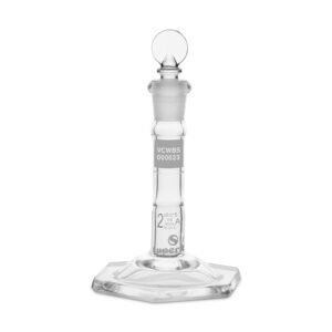 Flask Volumetric, Micro with Hexagonal Base & Penny Head Glass Stopper Class ASTM "Class A"