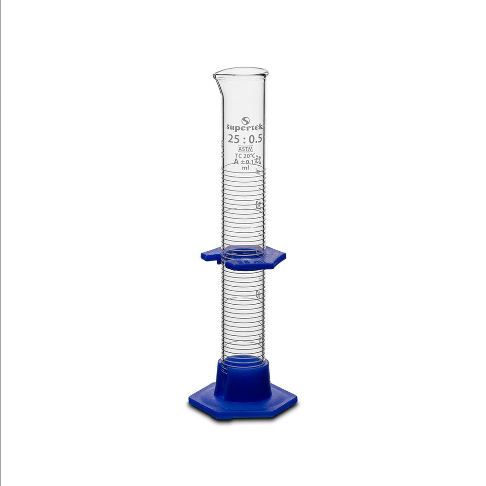 Measuring Cylinder With Detachable Plastic Base & Protection Collar, ASTM "Class A"