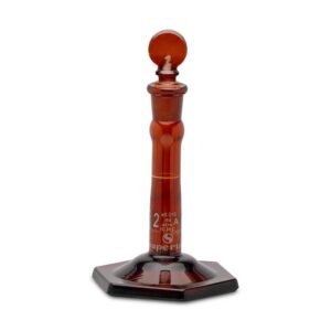 Flask Volumetric, Amber, Micro with Hexagonal Base & Penny  Head Glass Stopper ASTM "Class A"