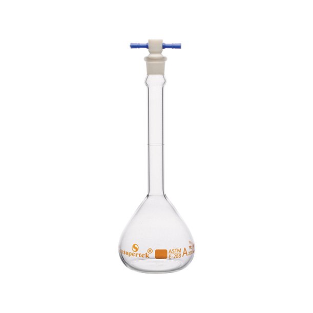 Flask Volumetric, Narrow Mouth With PTFE Stopper, ASTM "Class A"