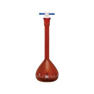 Flask Volumetric, Amber, Narrow Mouth With PTFE Stopper, ASTM "Class A"