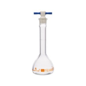 Flask Volumetric, Wide Mouth Heavy Duty, With PTFE Stopper,  ASTM "Class A"