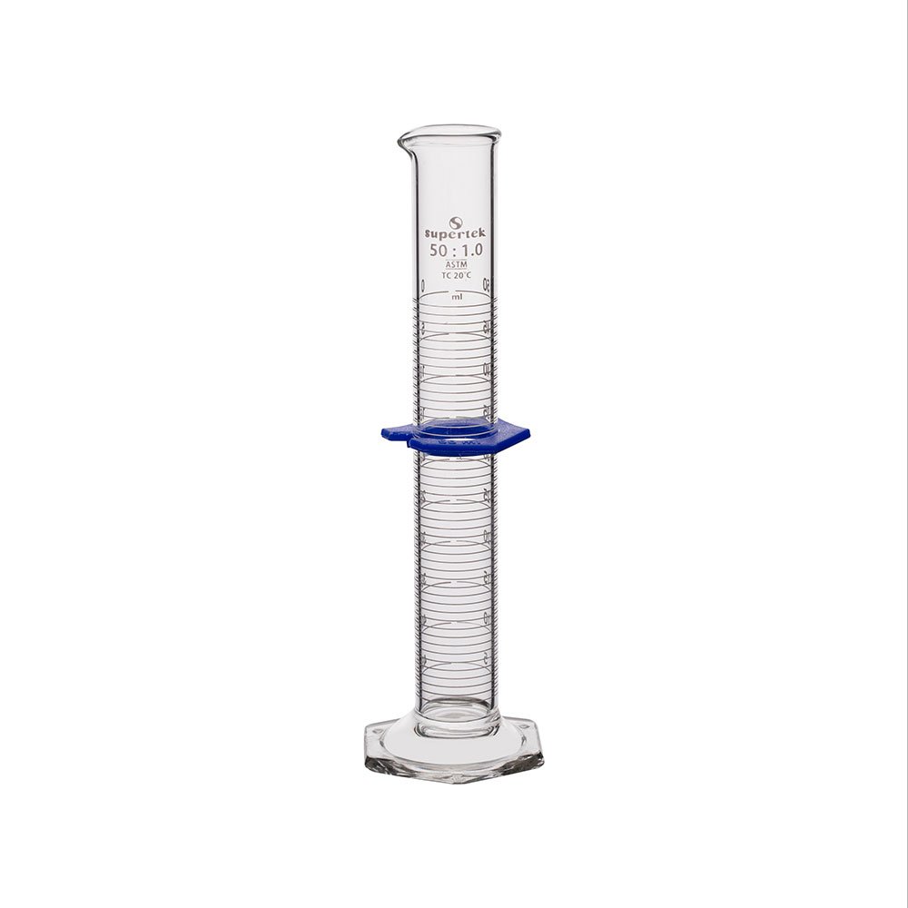 Measuring Cylinder Graduated, Hex Glass Base, TC, ASTM "Class B"