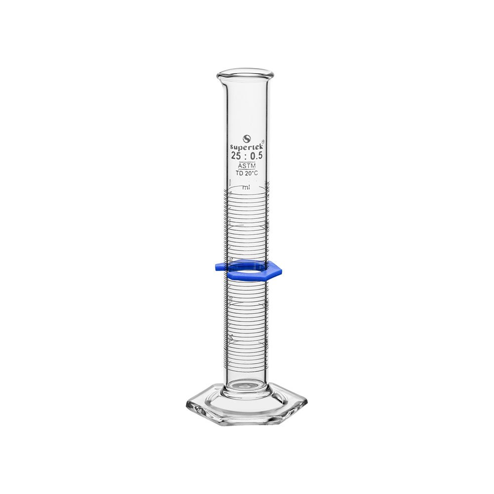 Measuring Cylinder Graduated, Hex Glass Base, TD, ASTM "Class B"