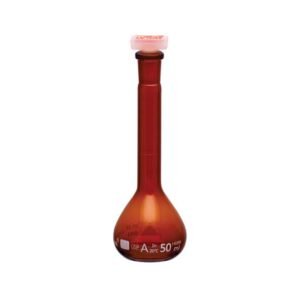Flask Volumetric, Amber With PP Super Stopper™, USP "Class A"