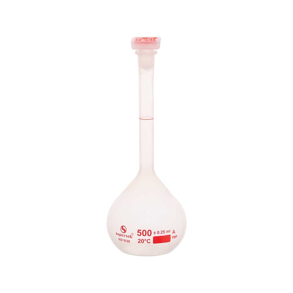 Volumetric Flasks, Polymethylpentene, With NS Stoppers, Class A, Printed