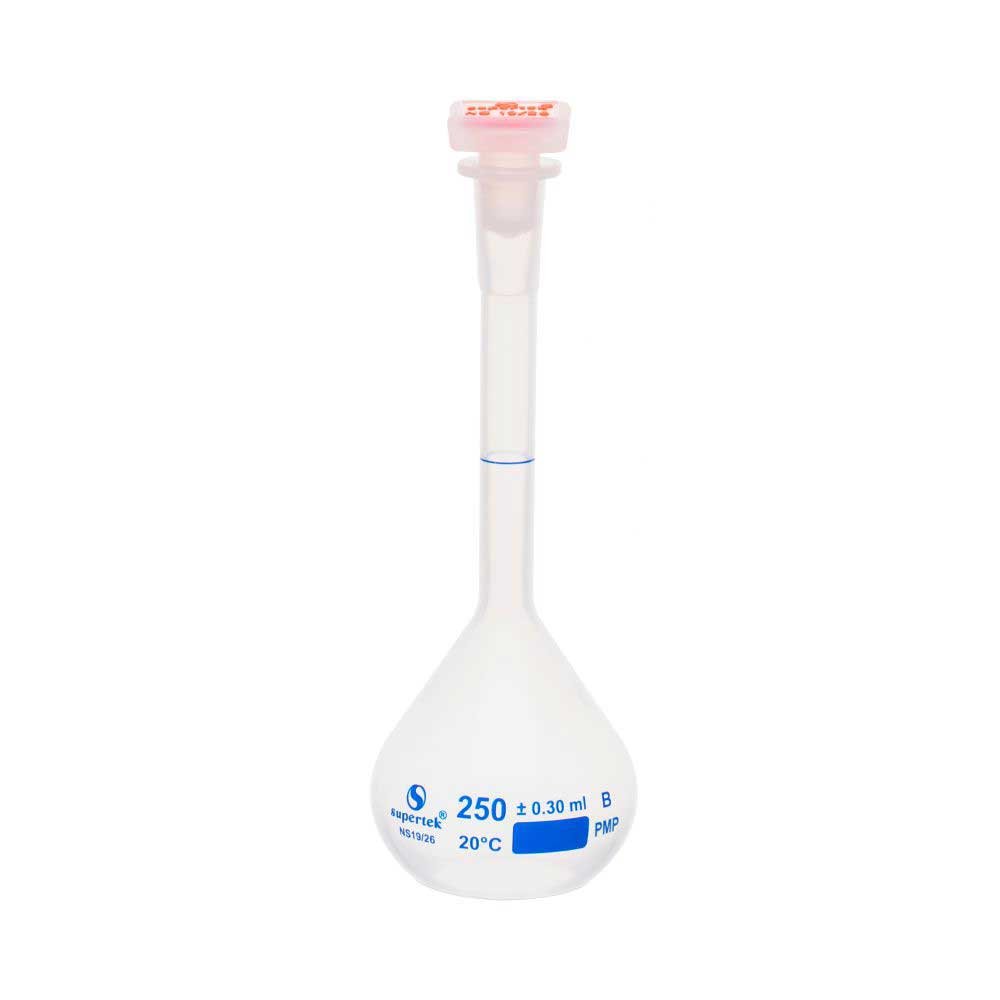 Volumetric Flasks, Polymethylpentene, With NS Stoppers, Class B, Printed