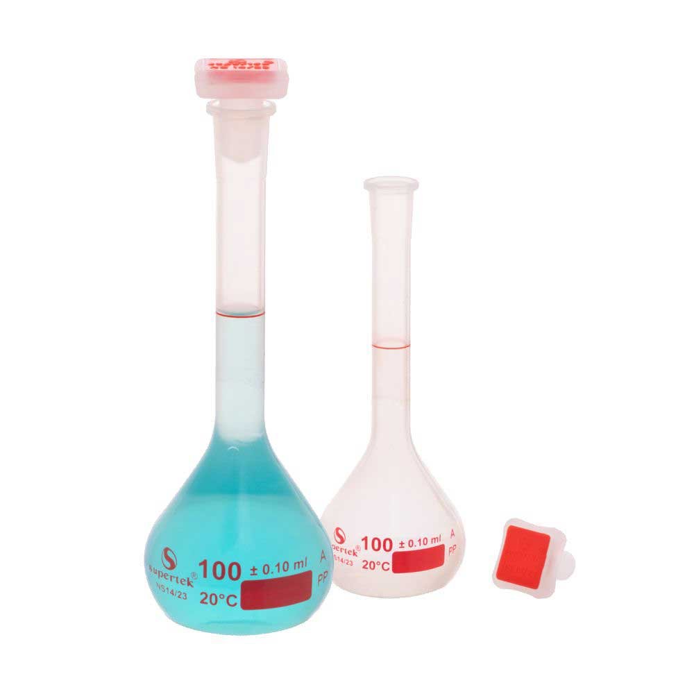 Volumetric Flasks,Polypropylene, With NS Stoppers, Class A, Printed