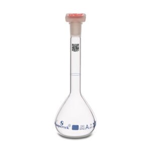 Flask Volumetric, With Interchangeable Glass Stopper, ISO  "Class A" QR Coded