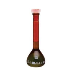 Flask Volumetric, Amber With PP Super Stopper™, ISO "Class A"
