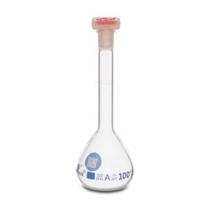 Flask Volumetric, Wide Mouth With PP Super Stopper™, ISO  "Class A" QR Coded