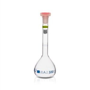 Flask Volumetric, Color Coded, With PP Super Stopper™, ISO  "Class A" QR Coded